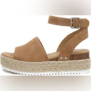 Women’s Soda Topic Espadrille Platform Sandals | Tan | Sz. 6.5